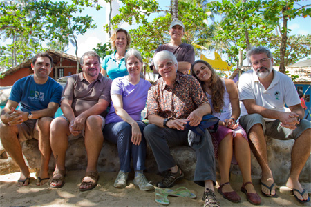 Karen and Alan with colleagues at TAMAR. Photo: Mayra Rocha